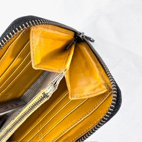 Vgt  Diesel  Black Leather Wallet Full Zip Store Mone & Credit Card Logo (64) - Picture 7 of 11